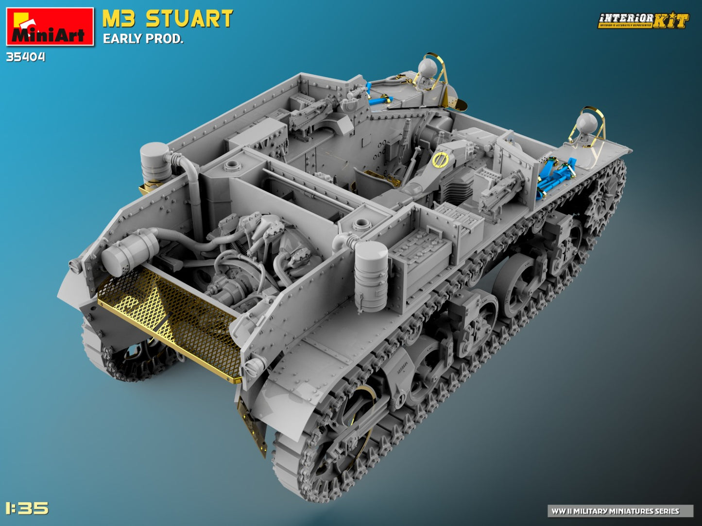 MiniArt 35404 1:35 M3 Stuart Early Prod. Plastic Model Kit