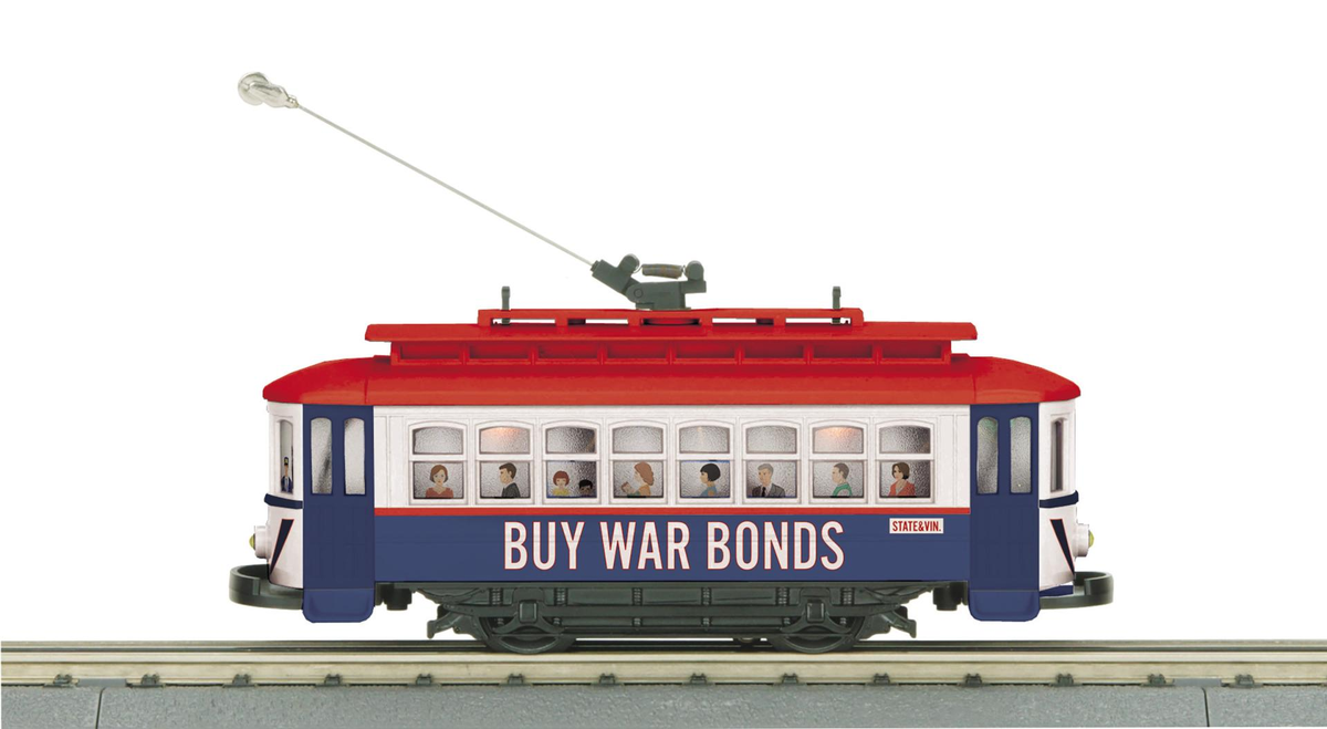 MTH 30-5247 O Buy War Bonds Bump-N-Go Trolley #99