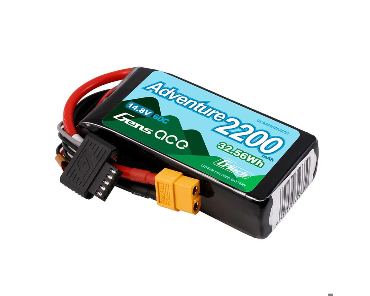 Gens Ace 224S60X6GT 4S 60C G-Tech Adventure LiPo Battery with XT60 Connector