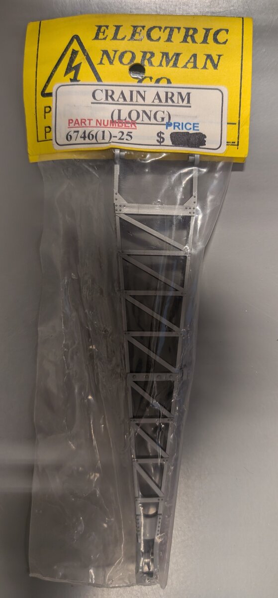 Electric Norman Co. 6746 HO Scale Long Silver Crane Arm