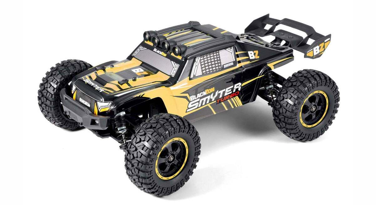 BlackZon 540255 1:12 Yellow Smyter DT Turbo 4WD 3S Brushless Desert Truck RTR