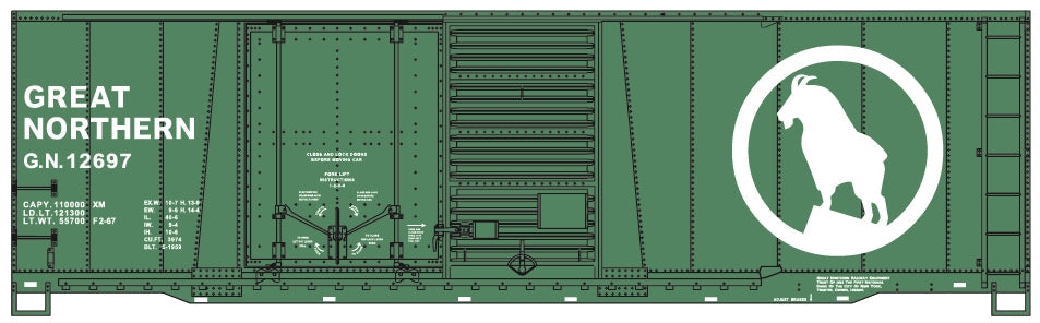 Accurail 81813 HO Great Northern 40' Combination Door Riveted Steel Boxcar