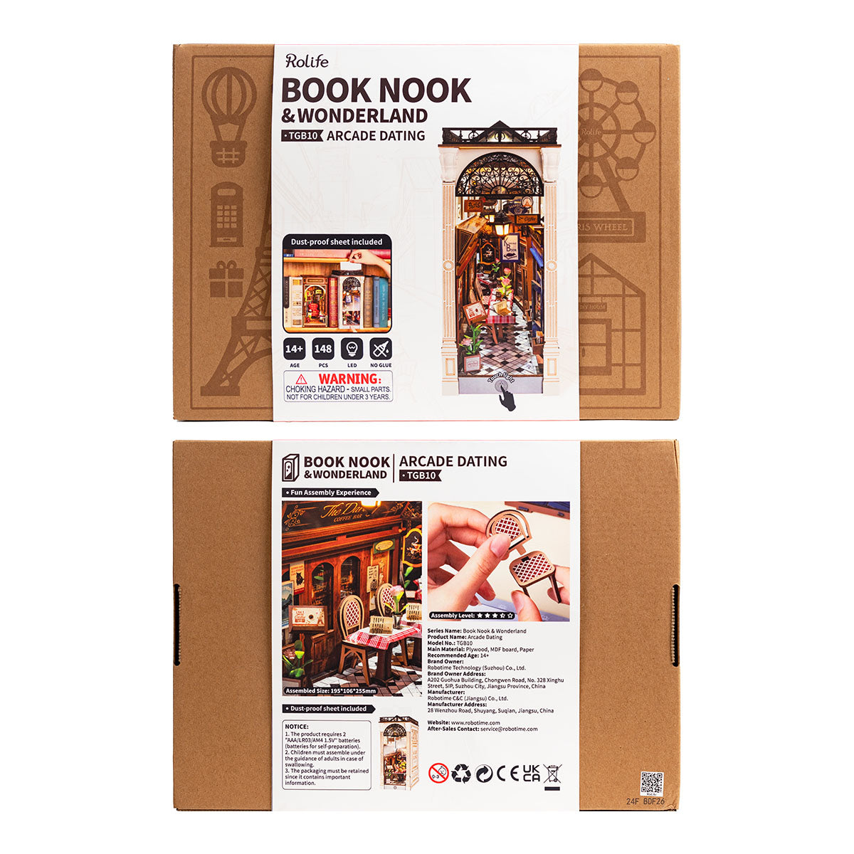 Robotime TGB10 Rolife Arcade Dating DIY Book Nook Shelf Insert Kit