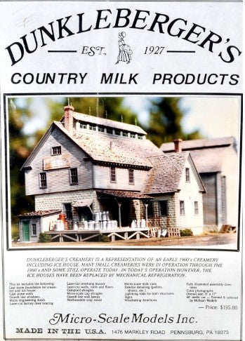 Micro-Scale Models 277 HO Dunkleberger's Country Milk Products Craftsmen Kit