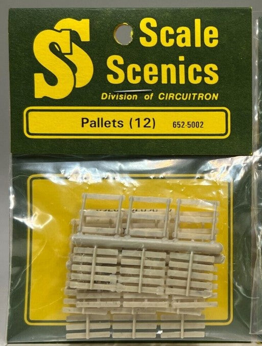 Scale Scenics 652-5002 HO Scale Division of Circuitron Pallets (Set of 12)
