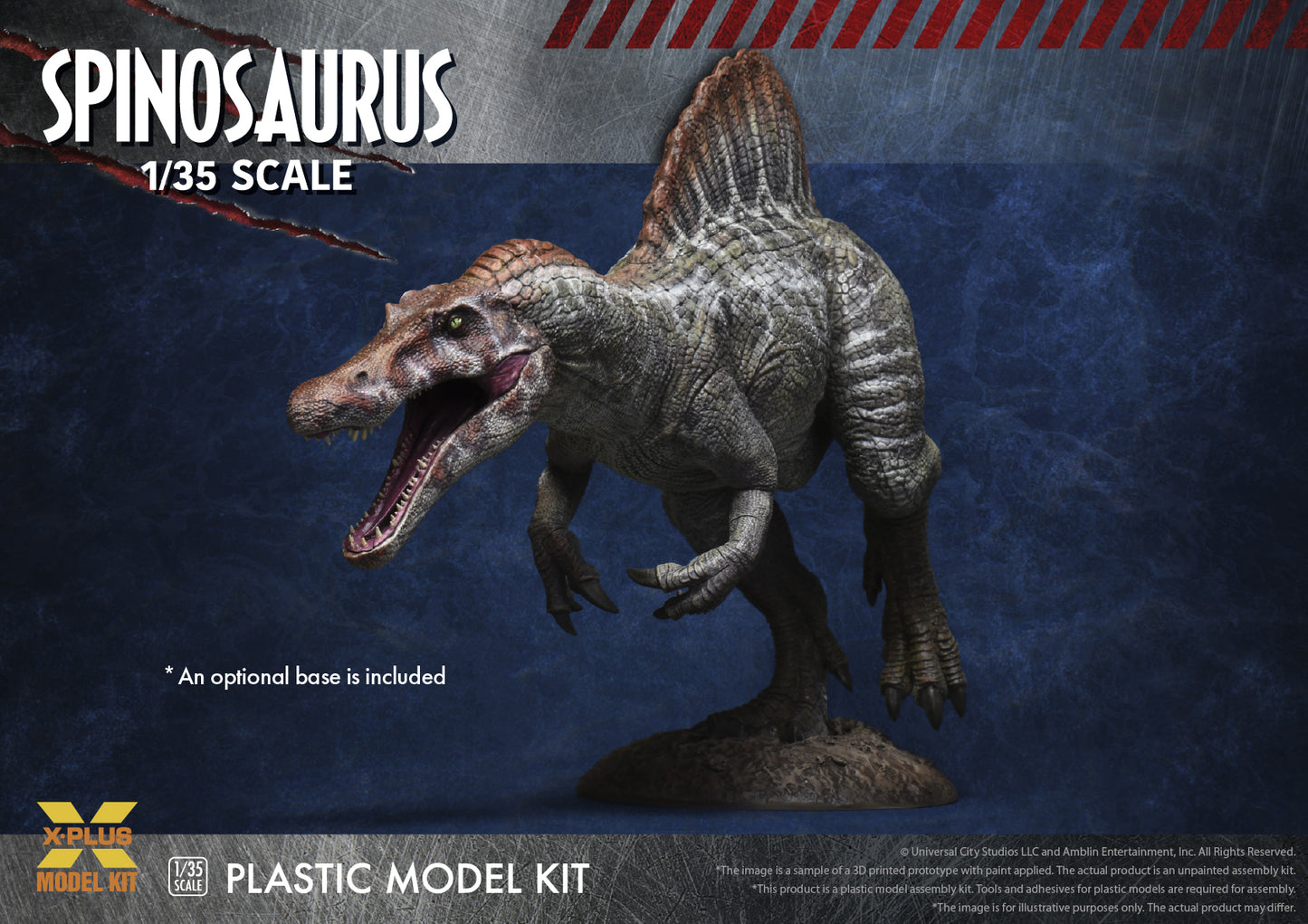 X-Plus Model Kit 200099 1:35 Jurassic Park III: Spinosaurus Plastic Model Kit