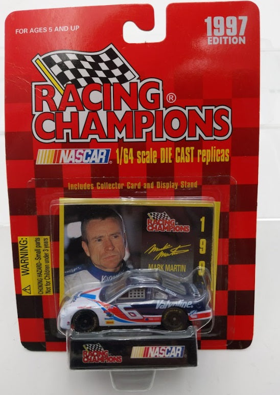 Racing Champions 01153 1:64 Mark Martin # 6 Valvoline Car W/Card & Display Stand