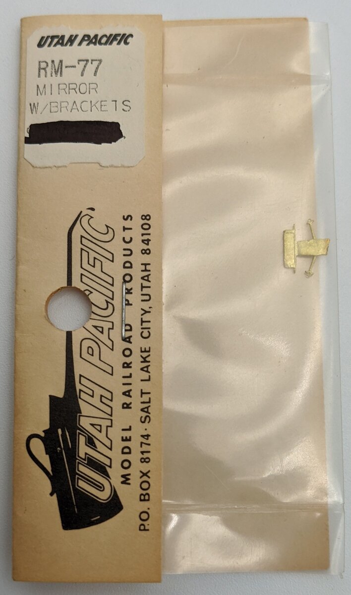 Utah Pacific Model RR Products RM-77 HO Scale Brass Mirror w/Brackets(Pack of 3)