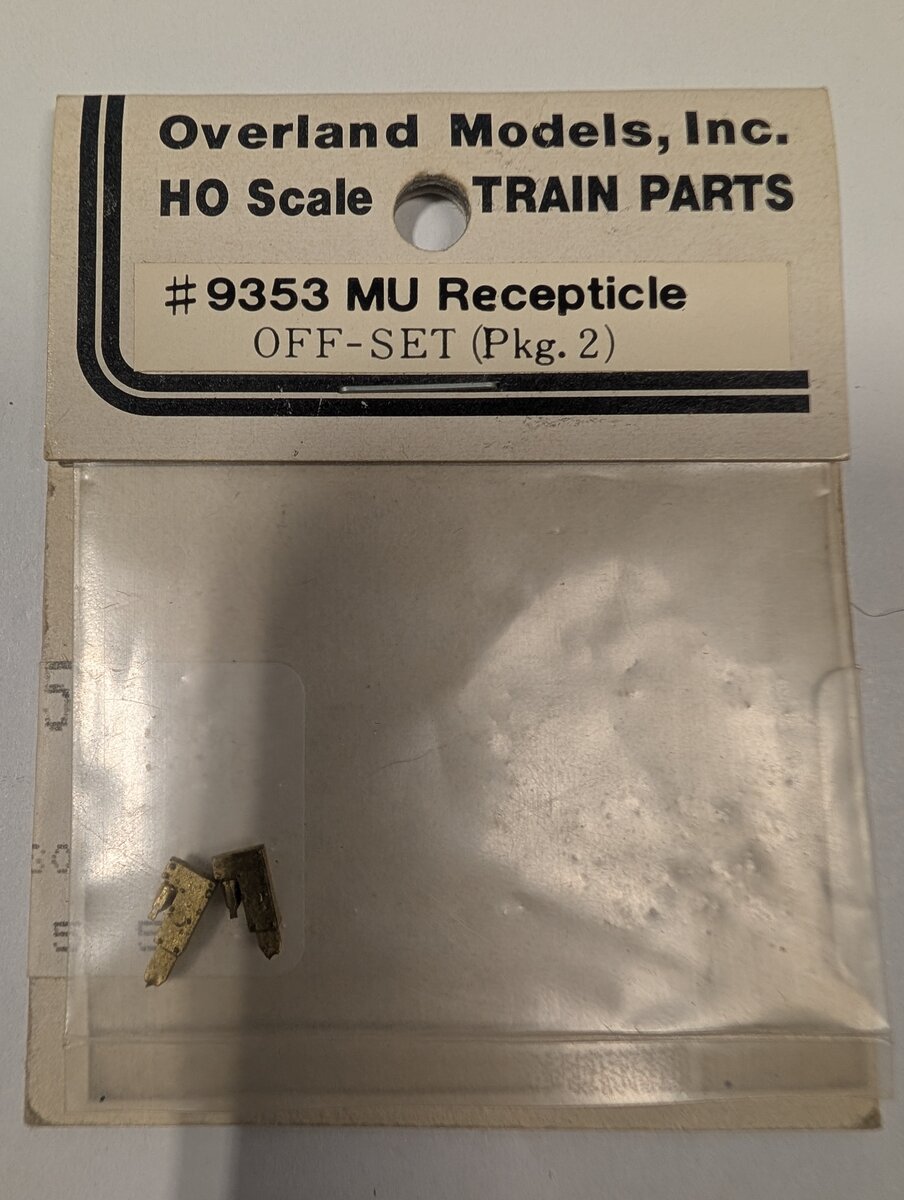 Overland Models 9353 HO Scale MU Recepticle Off-Set