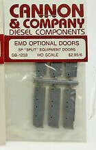 Cannon & Company SB-1203 HO Scale EMD Optional Doors (Pack of 6)