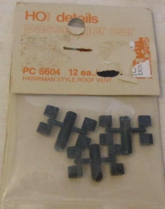 Detail Associates PC6604 HO Harriman Style Roof Vent (Pack of 12)