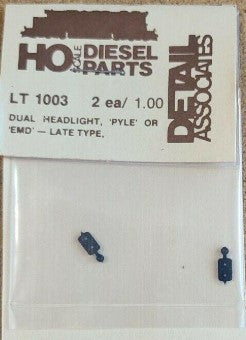 Detail Associates LT1003 HO Dual Headlight Pyle or EMD Late Type