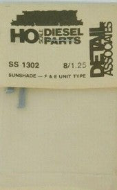 Detail Associates SS1302 HO Sunshade F&E Unit Type (Pack of 8)