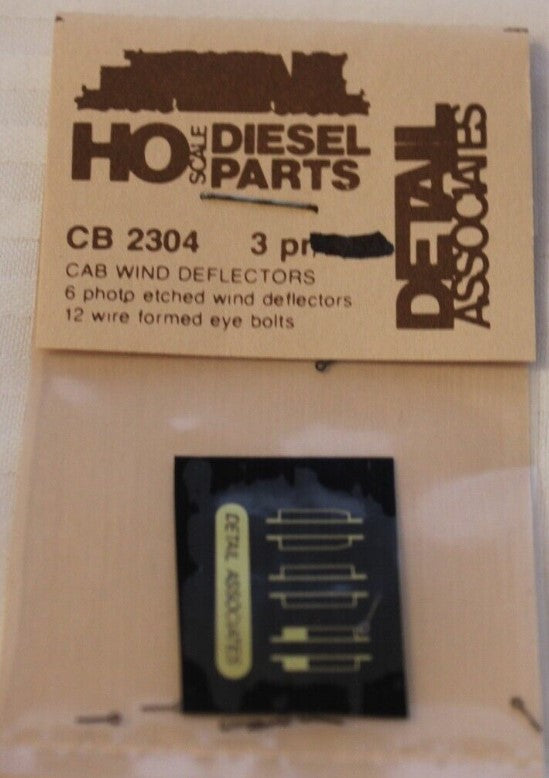 Details Associates CB2304 HO Cab Wind Reflectors Photo Etched