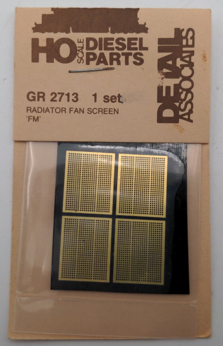 Detail Associates GR2713 HO Radiator Fan Screen