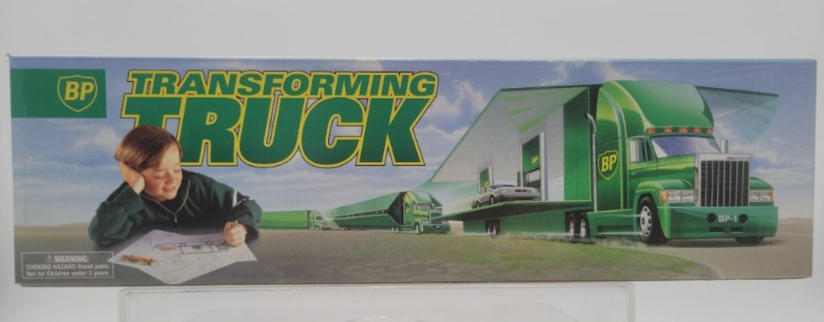 BP 1997 1:36 Scale Die Cast Transforming Truck W/Bonus Car