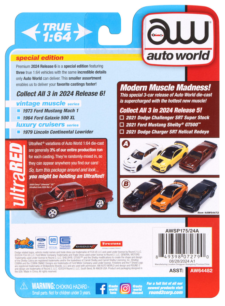 Auto World AWSP173-A-CASE 1:64 Green 1973 Ford Mustang Mach 1 Diecast (6)