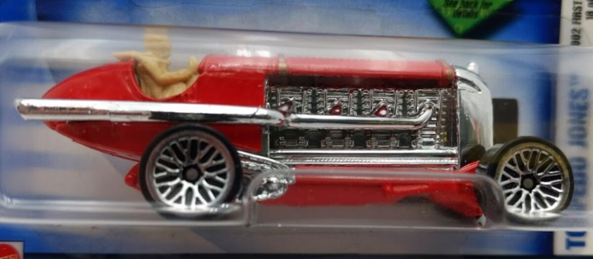 Hot Wheels 52913 1:64 Torpedo Jones Red 2002 First Editions 18/42 Die Cast Metal