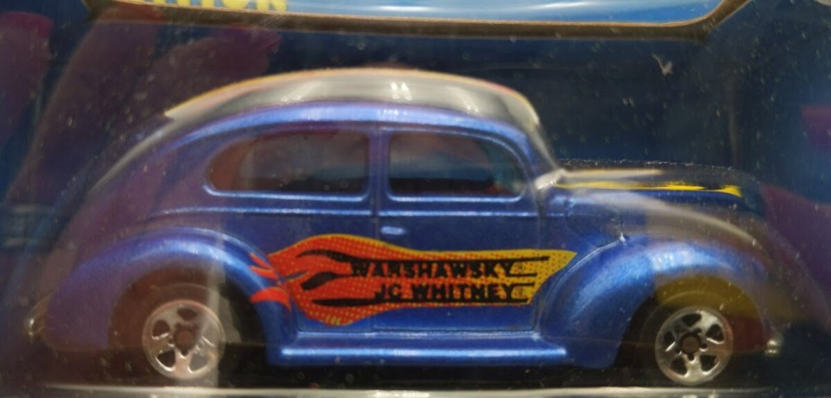 Hot Wheels 15022 1:64 Fat Fendered '40 Warshawsky JC Whitney Blue DieCast Metal