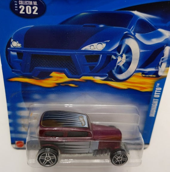 Hot Wheels 55087 1:64 Maroon/Chrome Midnight Otto Collector # 202