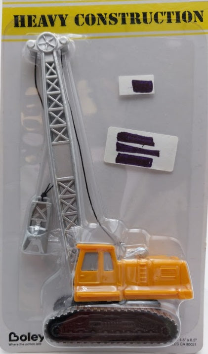 Boley 2300-8 HO Scale Dept 1-87 Yellow Heavy Construction Crane