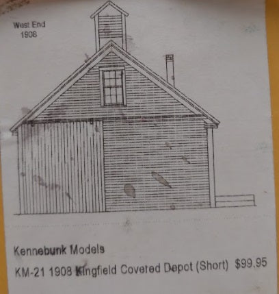 Acme KM-21 HO Kennebunk Models 1908 Kingfield Covered Station(Short Version)Kit