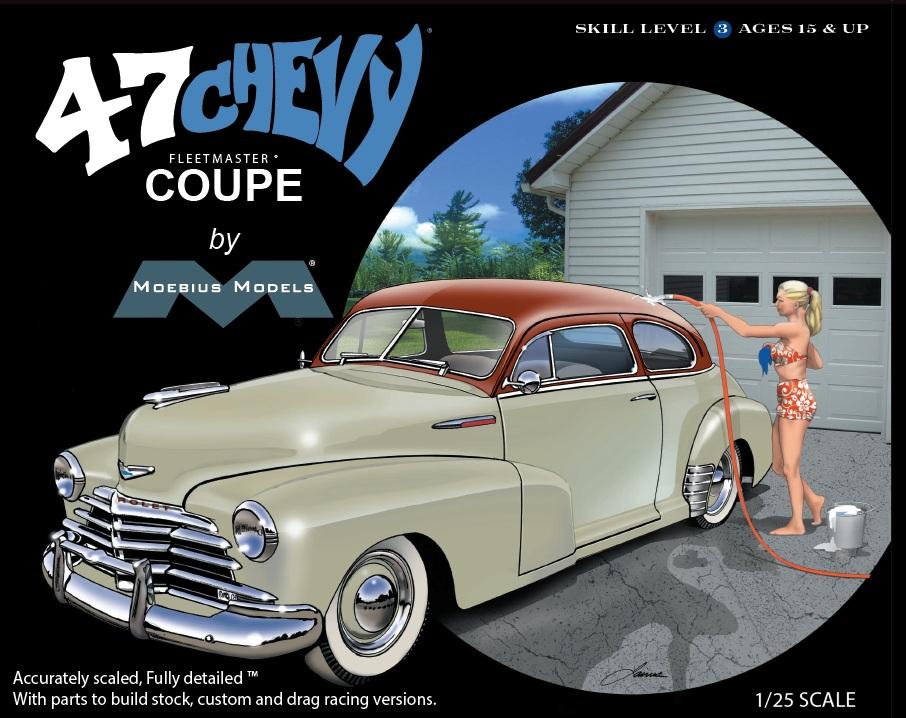 Moebius Models 2302 1:25 1947 Chevy Fleetmaster Coupe Plastic Model Kit