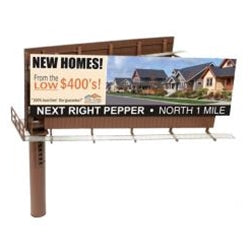 Atlas BLMA520 N Assembled Modern Dual-Sided Billboard with Ads