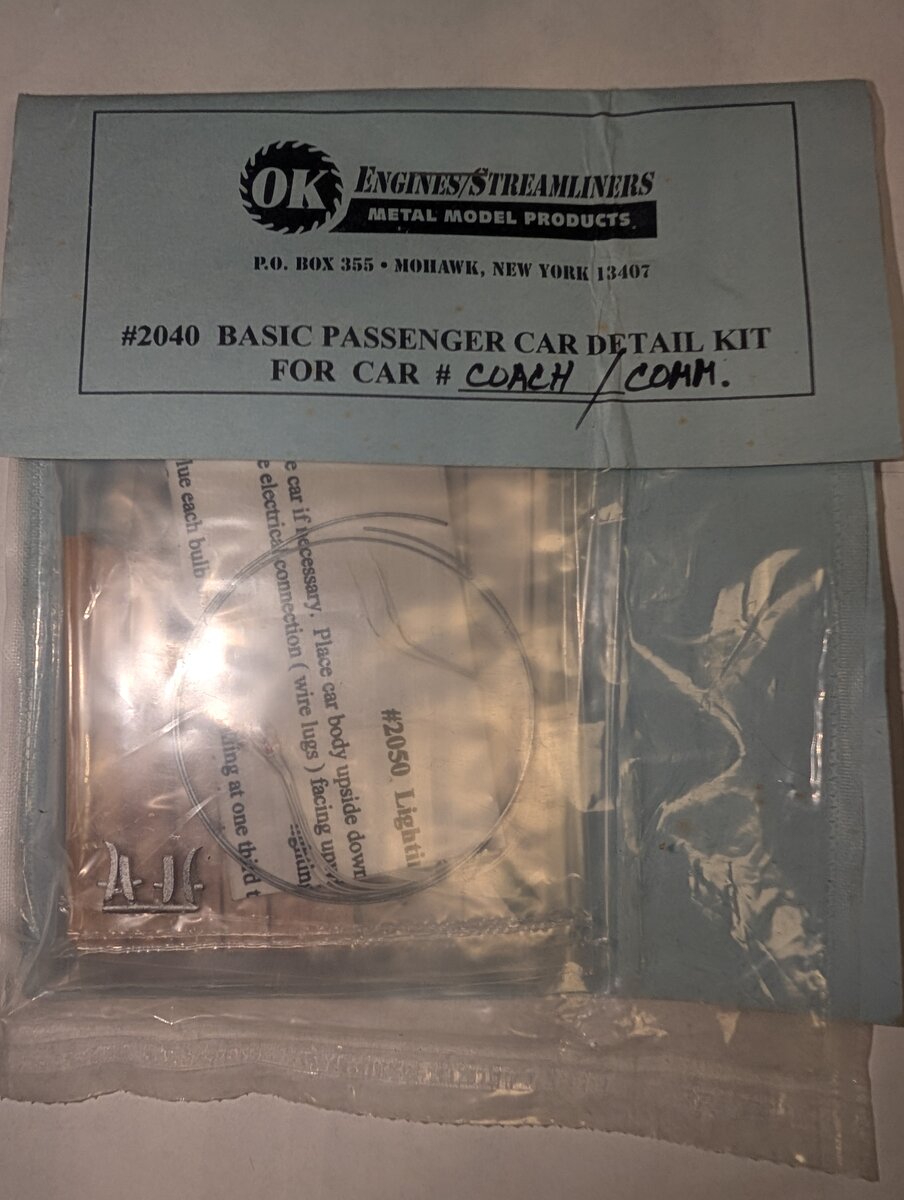 OK 2040 HO Basic Passenger Car Detail Kit