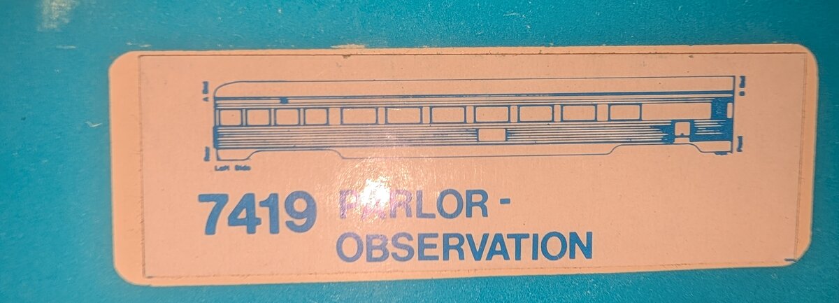 Limited Editions 7419 HO Basic Passenger Car Body Kit Parlor Observation