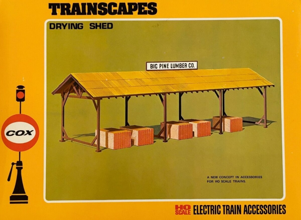 Cox 6234509 HO Scale Trainscapes Big Pine Sawmill Drying Shed Building Kit