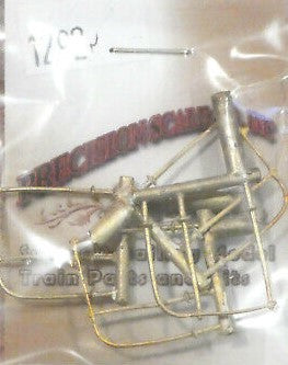 Precision Scale Co. 1292 O Scale Railings, End, 2 Plain, 2 w/ Brake Staff