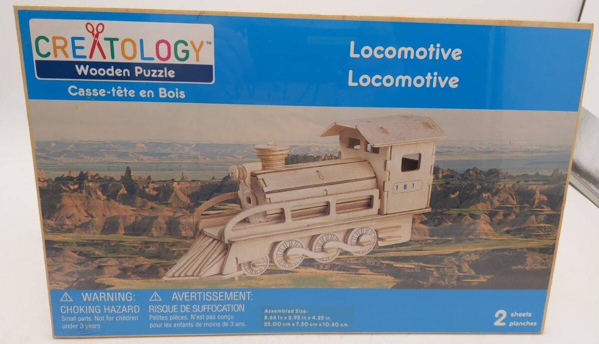 Creatology 36747 3D Wooden Puzzle Steam Engine Locomotive 2 Sheets