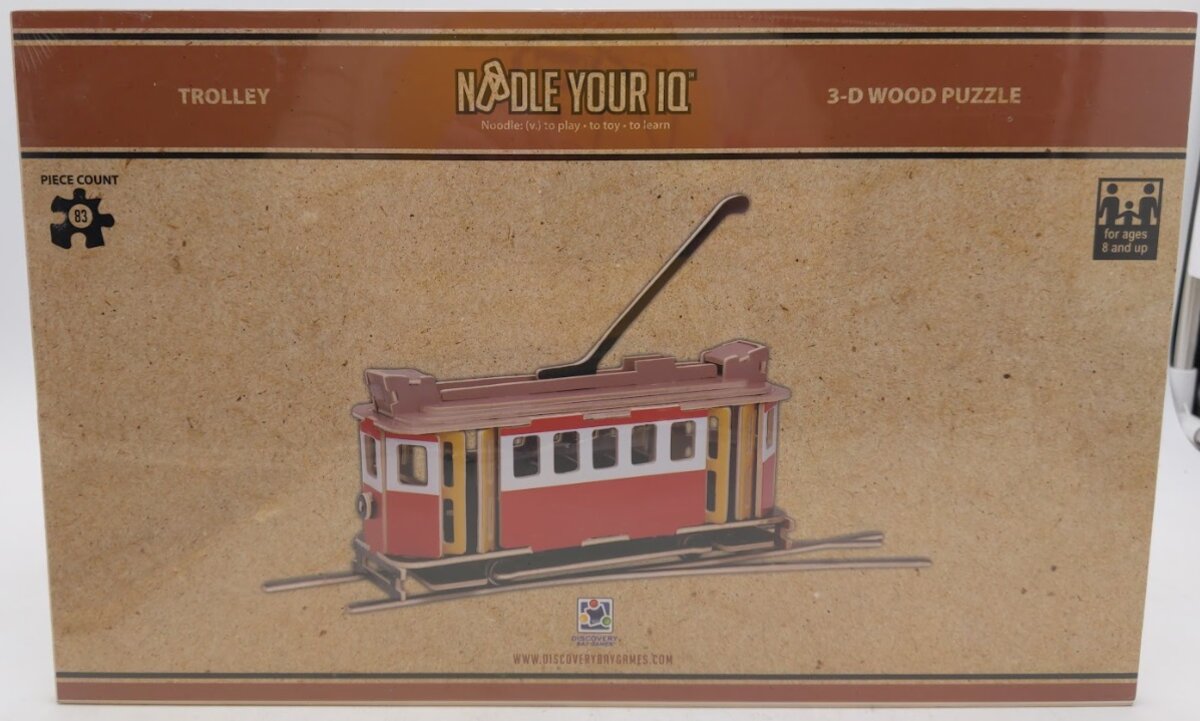 Acme 50995 Discovery Bay Games 3-D Trolley Wood Puzzle