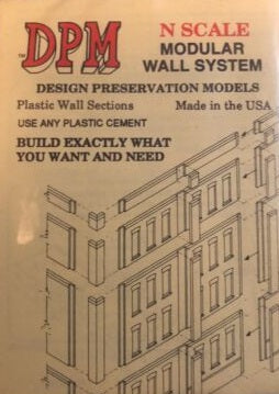 DPM 601-31 N Scale Modular Wall System Plastic Wall Sections