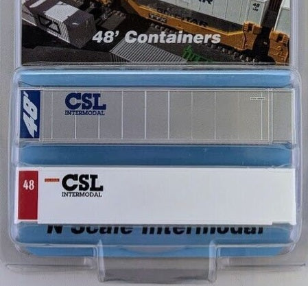Deluxe Innovations 8240 N Scale CSL Silver 48' Containers (Set of 2)