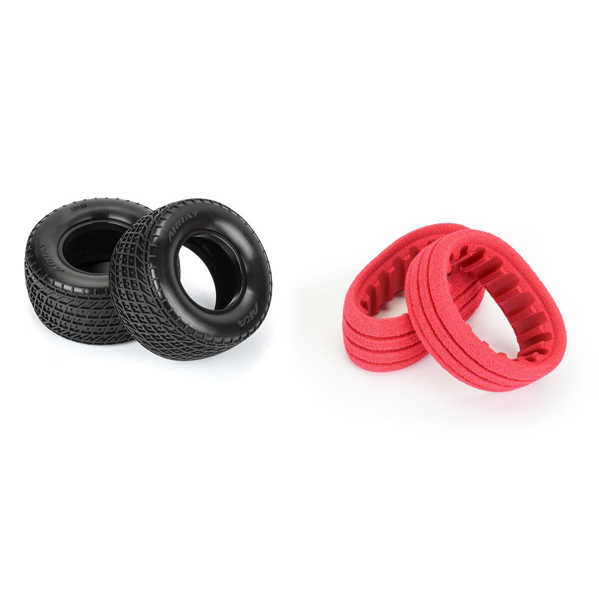 AKA Products, Inc. AKA13138QR 1:10 Array SSLW Rear 1.7"/2.2" Dirt Oval Tires (2)