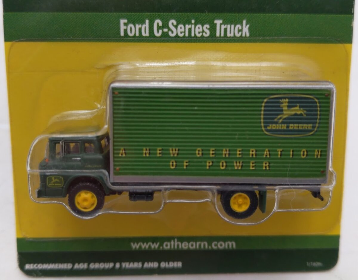 Athearn 10192 N-Scale John Deere Ford C-Series Box Van Delivery Truck
