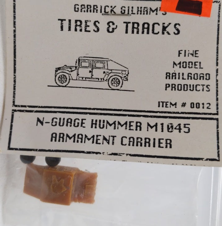 Garrick Gilham 0012 N Tires Tracks Hummer M1045 Armament Carrier Resin Cast Kit