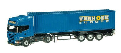 NZG 704/02 1:50 Scale Diecast Scania R 40 FT Container Tractor Trailer