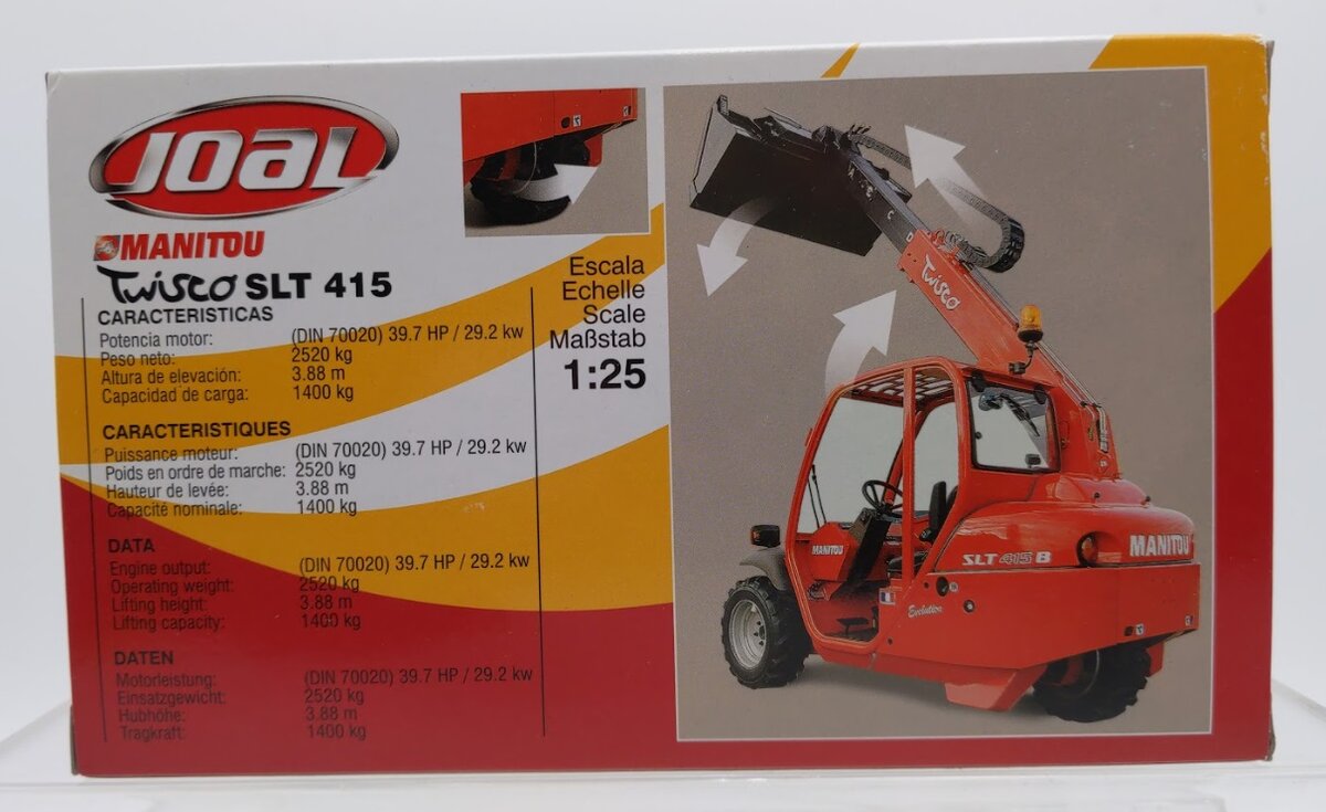 Joal 222 1:25 Manitou Twisco SLT 415 With Bucket Diecast Metal W/Plastic Parts