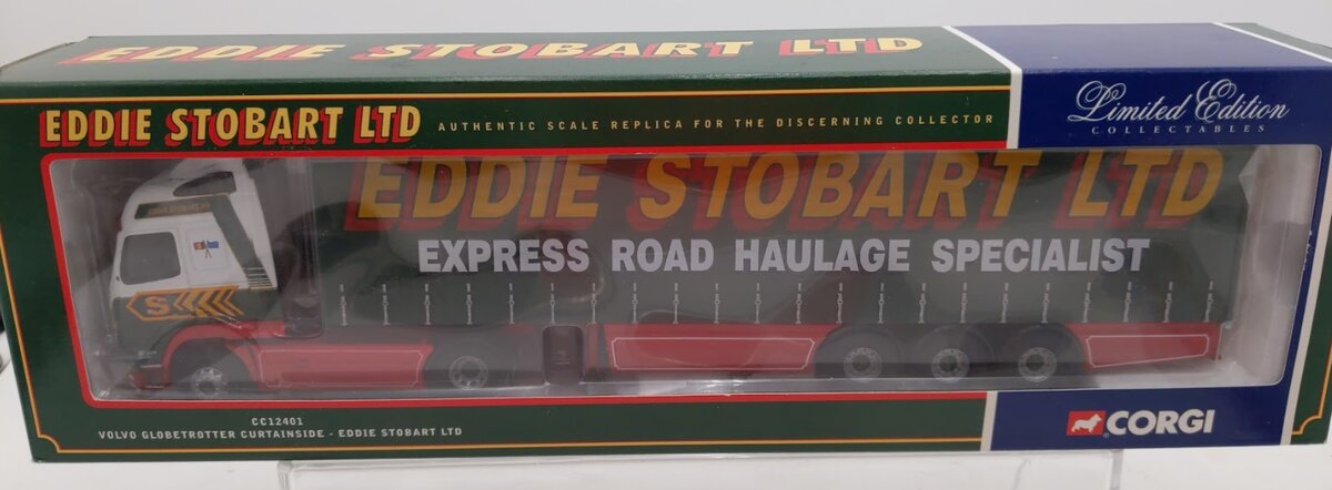 Corgi CC12401 1:50 Volvo Globetrotter Curtainside Eddie Stobart Ltd