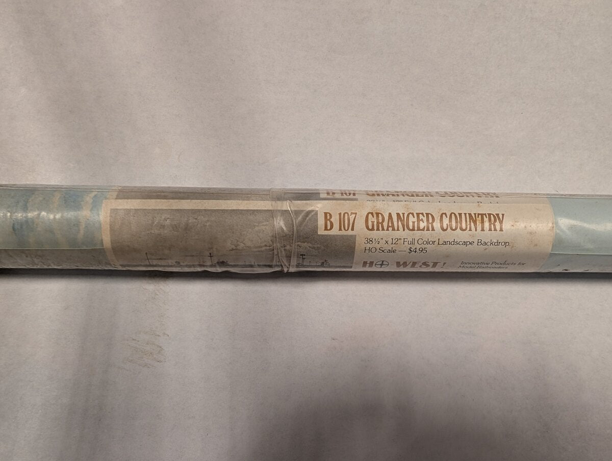 HO West B107 HO Granger Country Full Color Landscape Backdrop 38 1/2" x 12"