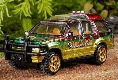 Matchbox GRJ33 1:64 Diecast Jurassic Park 1993 Ford Explorer w/Display Case