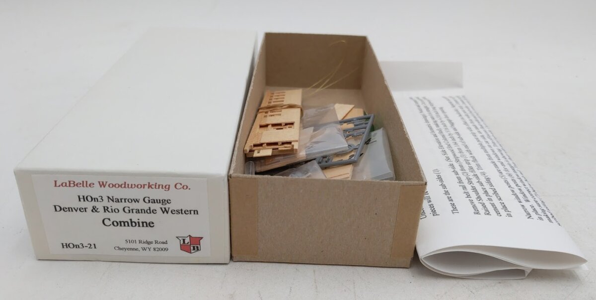 LaBelle Woodworking HOn3-21 Narrow Gauge Denver & Rio Grande Western Combine Kit