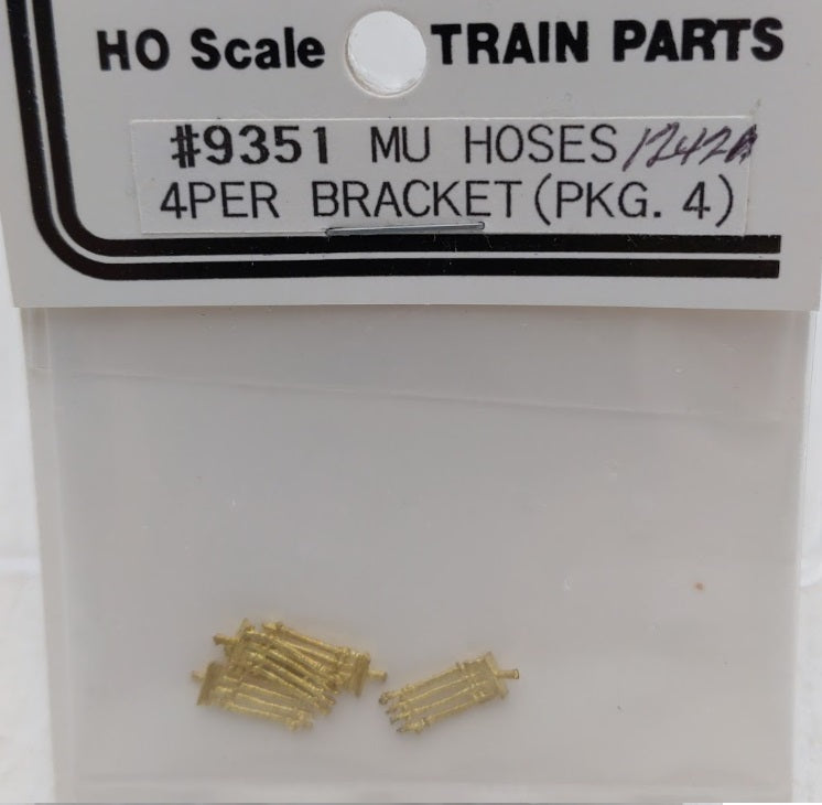 Overland 9351 HO Scale MU Hoses Bracket Brass Part (Pack of 4)