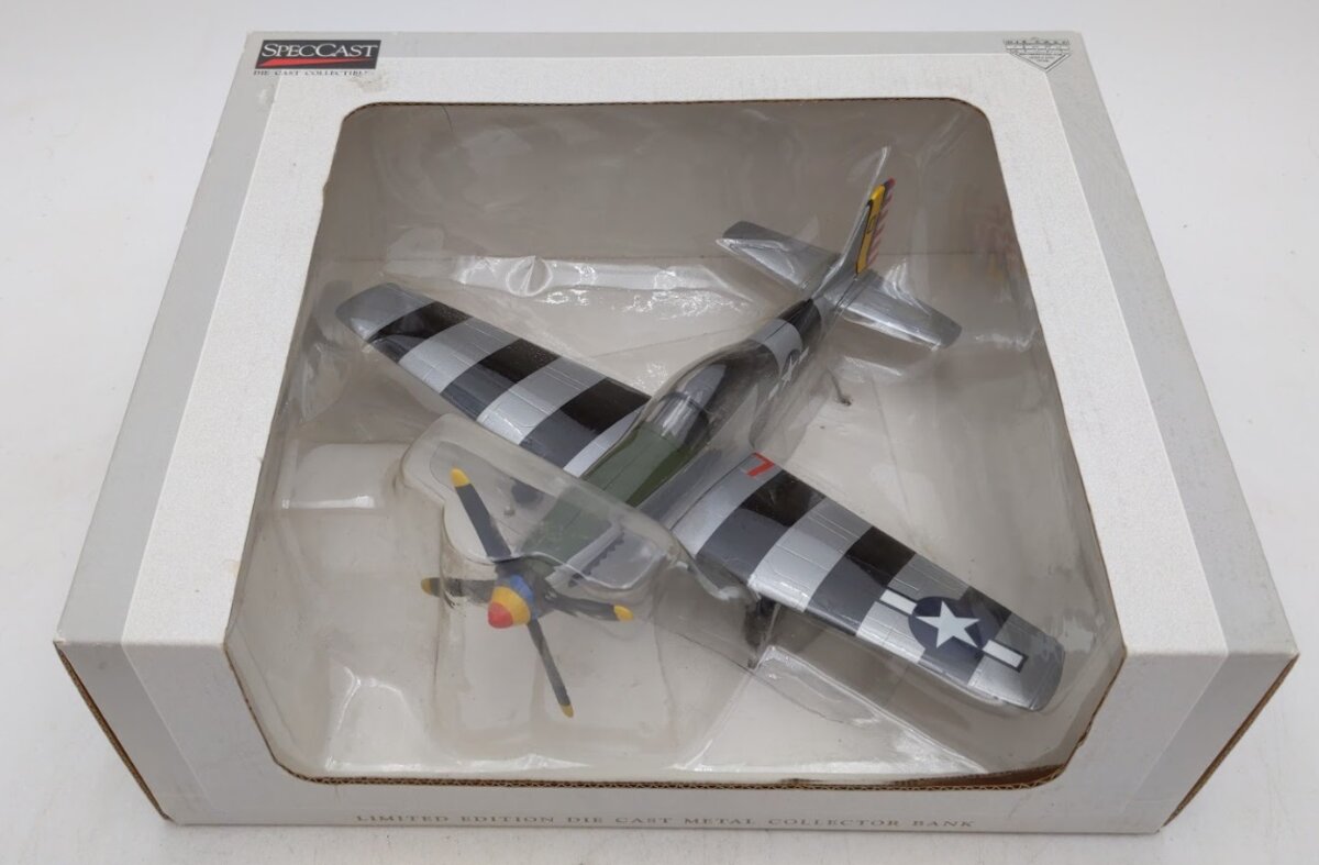 SpecCast 47022 North American P-51D Mustang Die Cast Metal Collector Bank Plane