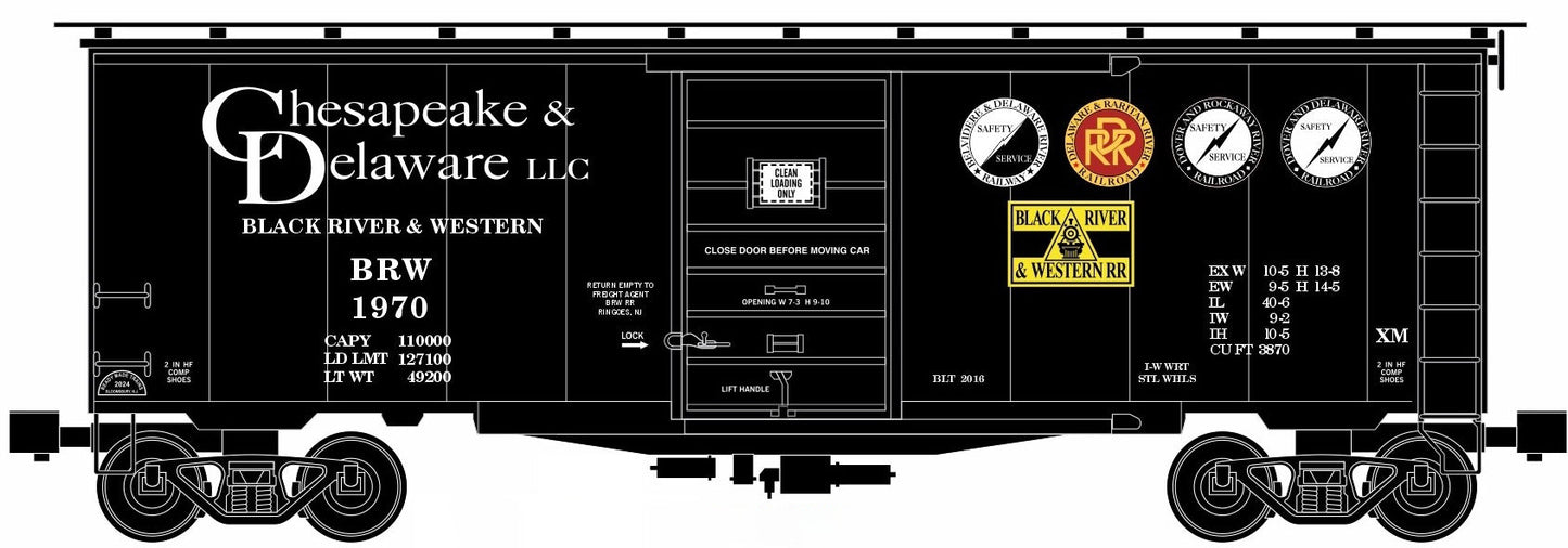 RMT 96499-1581 O Chesapeake & Delaware Black River & Western Boxcar #1970