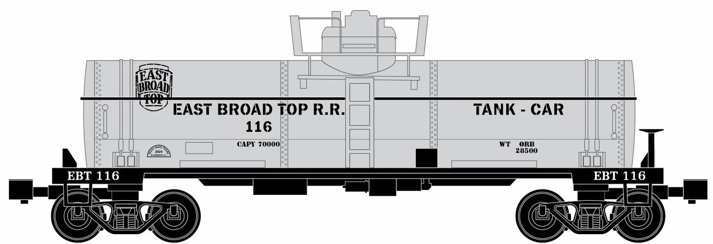 RMT 96899-12 O East Broad Top Single Dome Tank Car #116