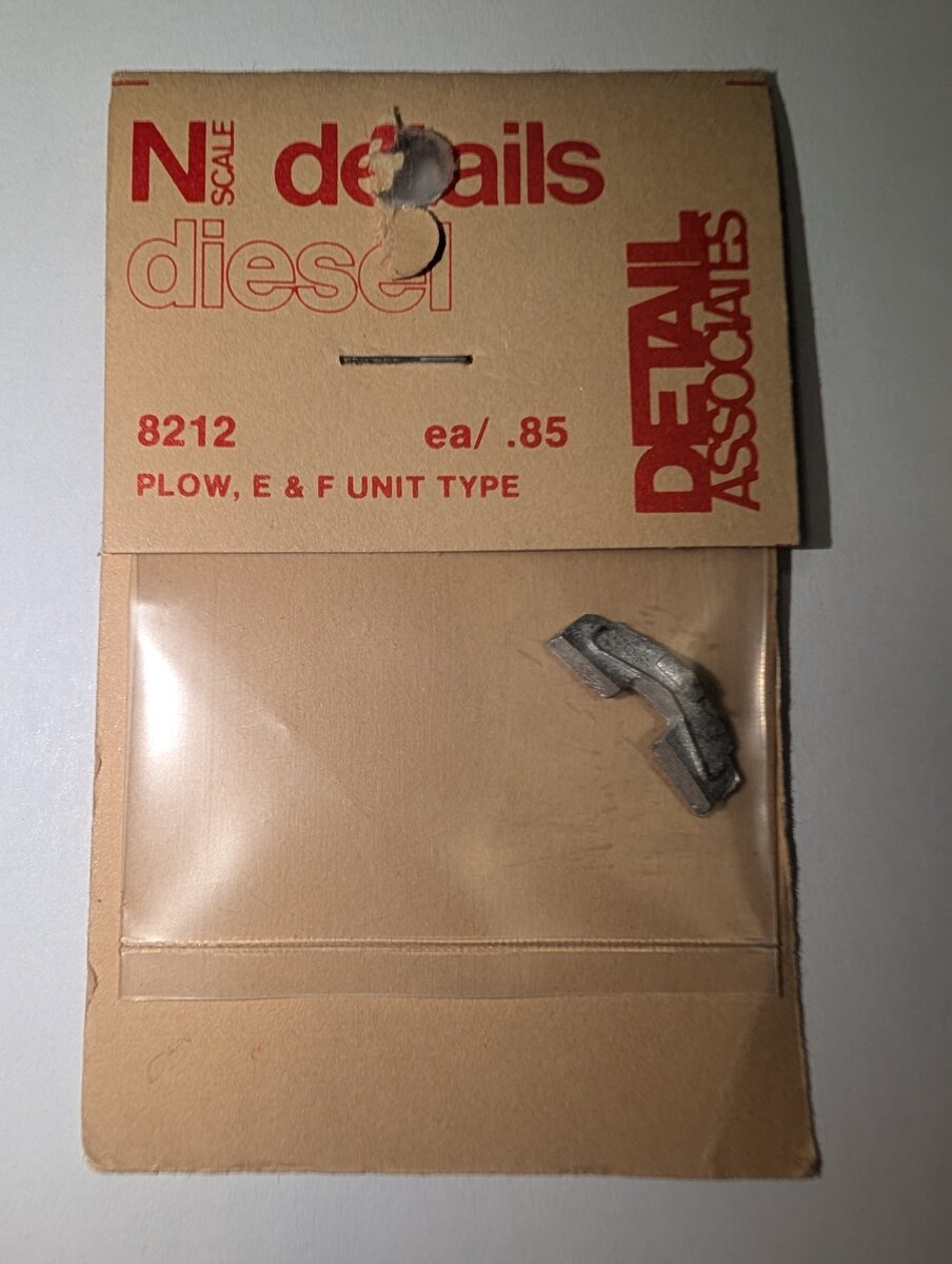 Detail Associates 8212 N Scale E & F Unit Type Plow